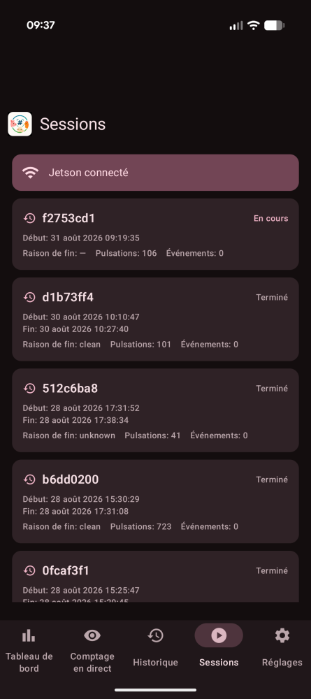 Détail d'une session